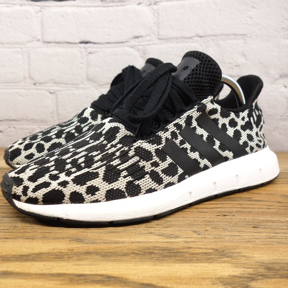 adidas Shoes Adidas Womens Size 85 Swift Run Leopard Print Knit Shoes 483 Poshmark